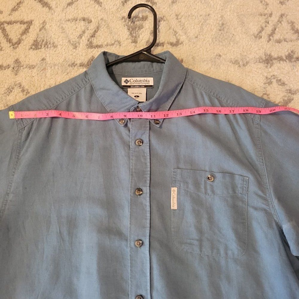 Columbia Mens short sleeved Light blue button down Large - Picture 7 of 10